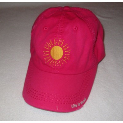 LIFE IS GOOD NWT s Sun Sunshine Chill Baseball Ball Hat Cap Pink OS NEW 887941481712 eb-04896226
